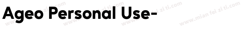 Ageo Personal Use字体转换